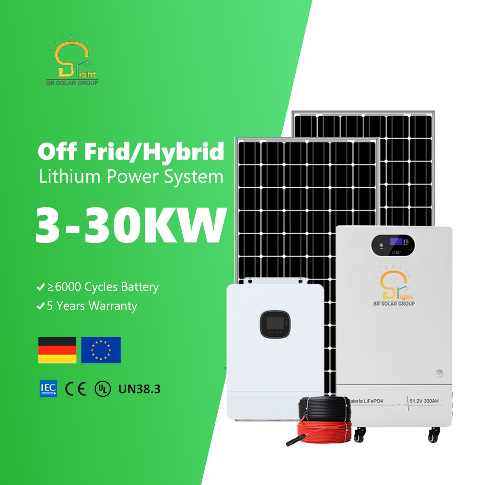 5kW Hybrid-Grid Solar Power System 8kWh Solar Kit On-grid Home Energy Storage System with Lithium Battery