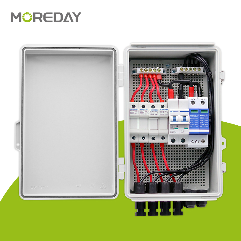 MOREDAY New Product Home Used 4 Strings Solar Dc Combination Combiner Box PV Combiner Box for Household Solar System