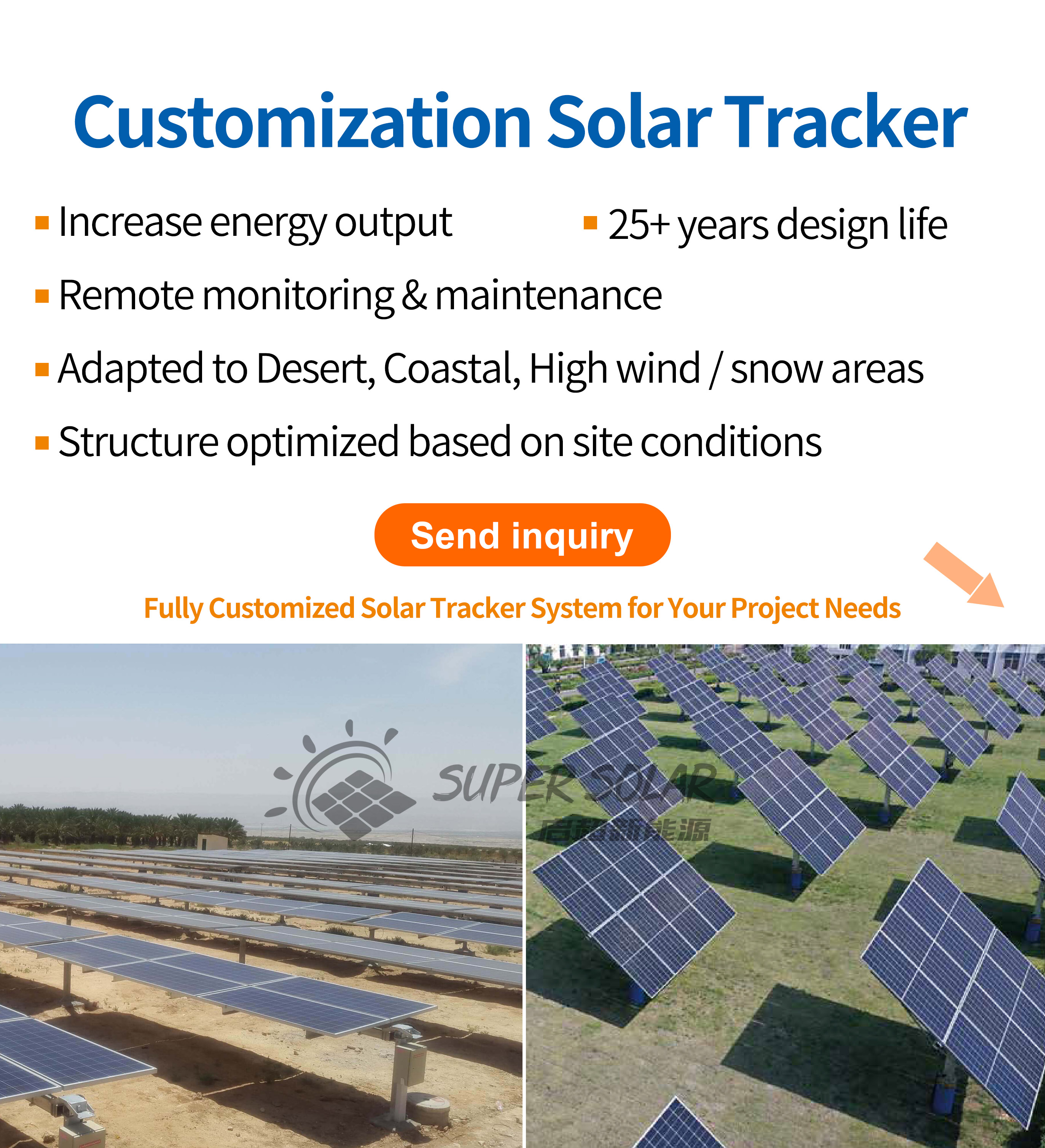 PV Solar Tracker System | Single Axis Solar Tracker With Smart Controller