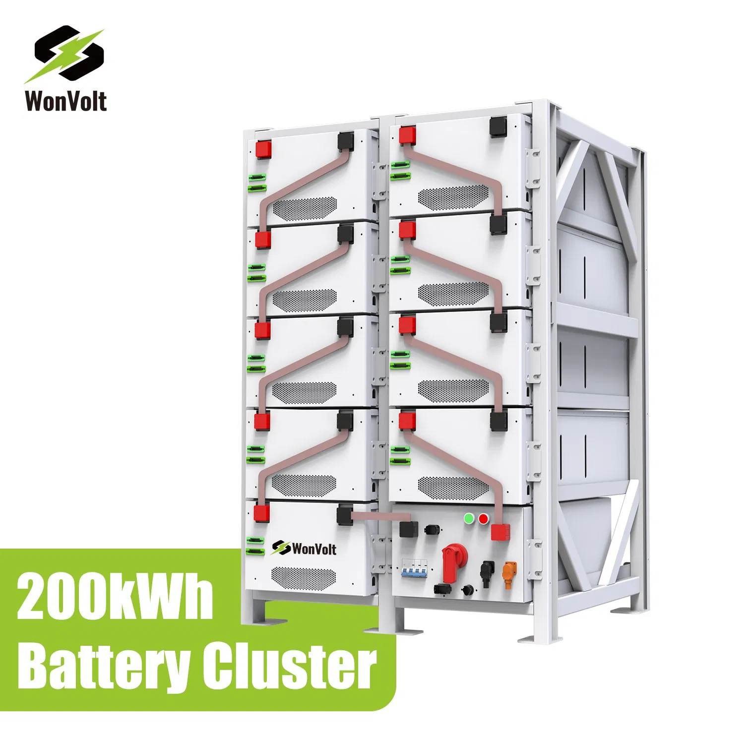 Wonvolt System Solar 200kw 100kwh 200kwh All in One Energy-Storage-System Solution