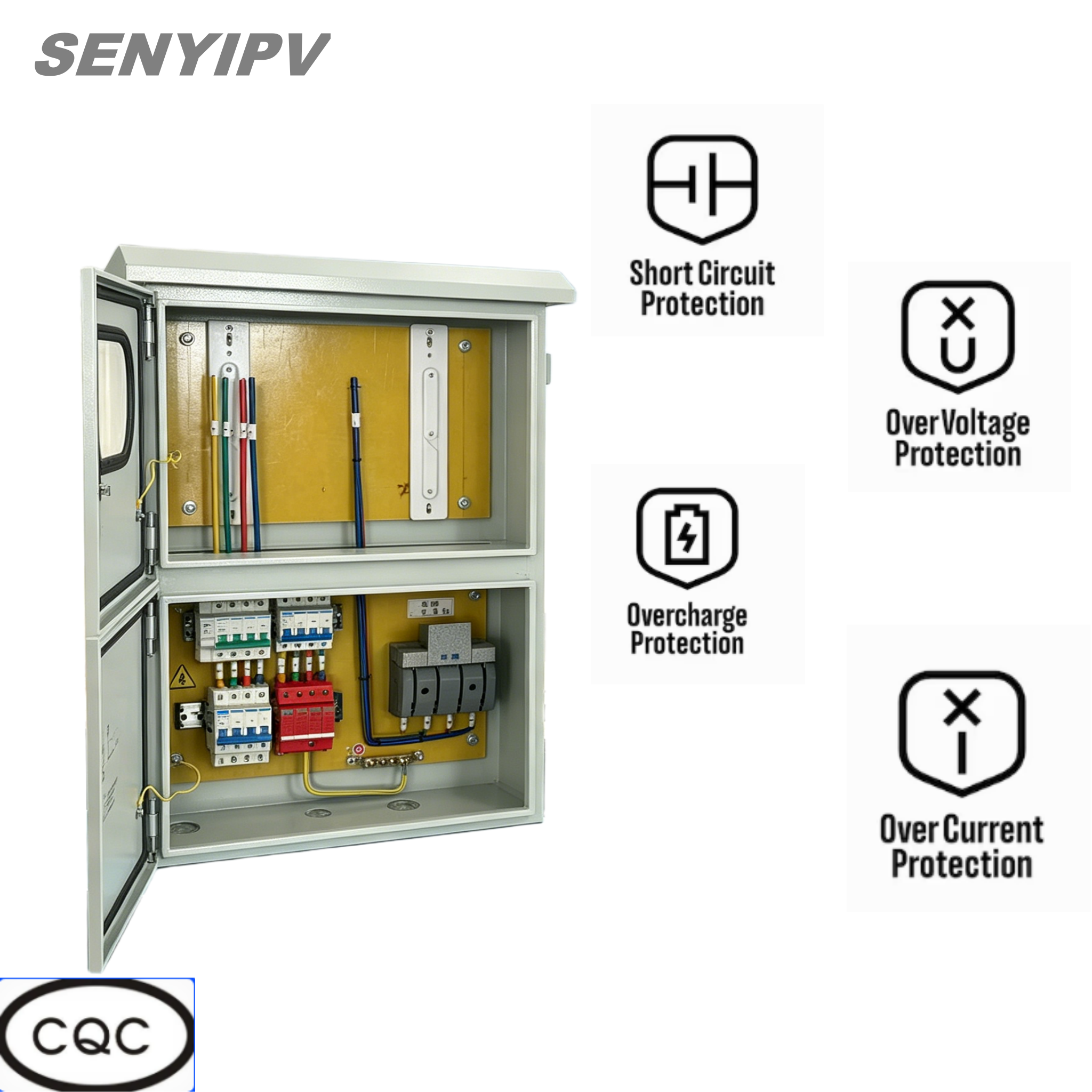 Integrated Solar PV Grid-Tied Distribution Cabinet Customized Circuit Breaker SPD Meter Outdoor Power Distribution Box 35kw