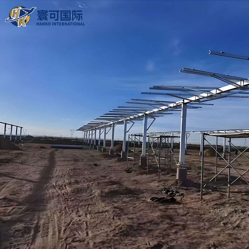 Utility Scale Horizontal Single Axis Solar Tracking Structure Designed For Large Ground Mounted PV Power Plants