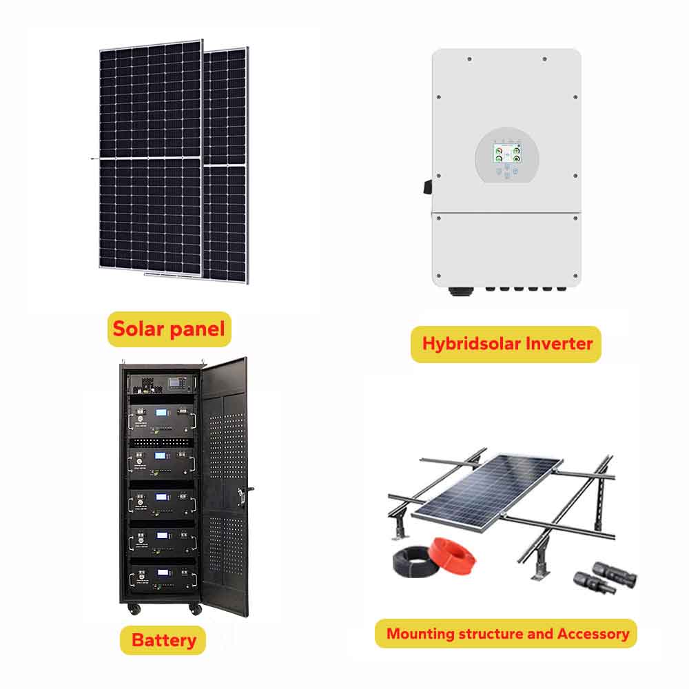 10kW Hybrid Grid System Integrates Renewable Energy Generation Grid Backup Tailored Medium-sized Homes Small Commercial Spaces