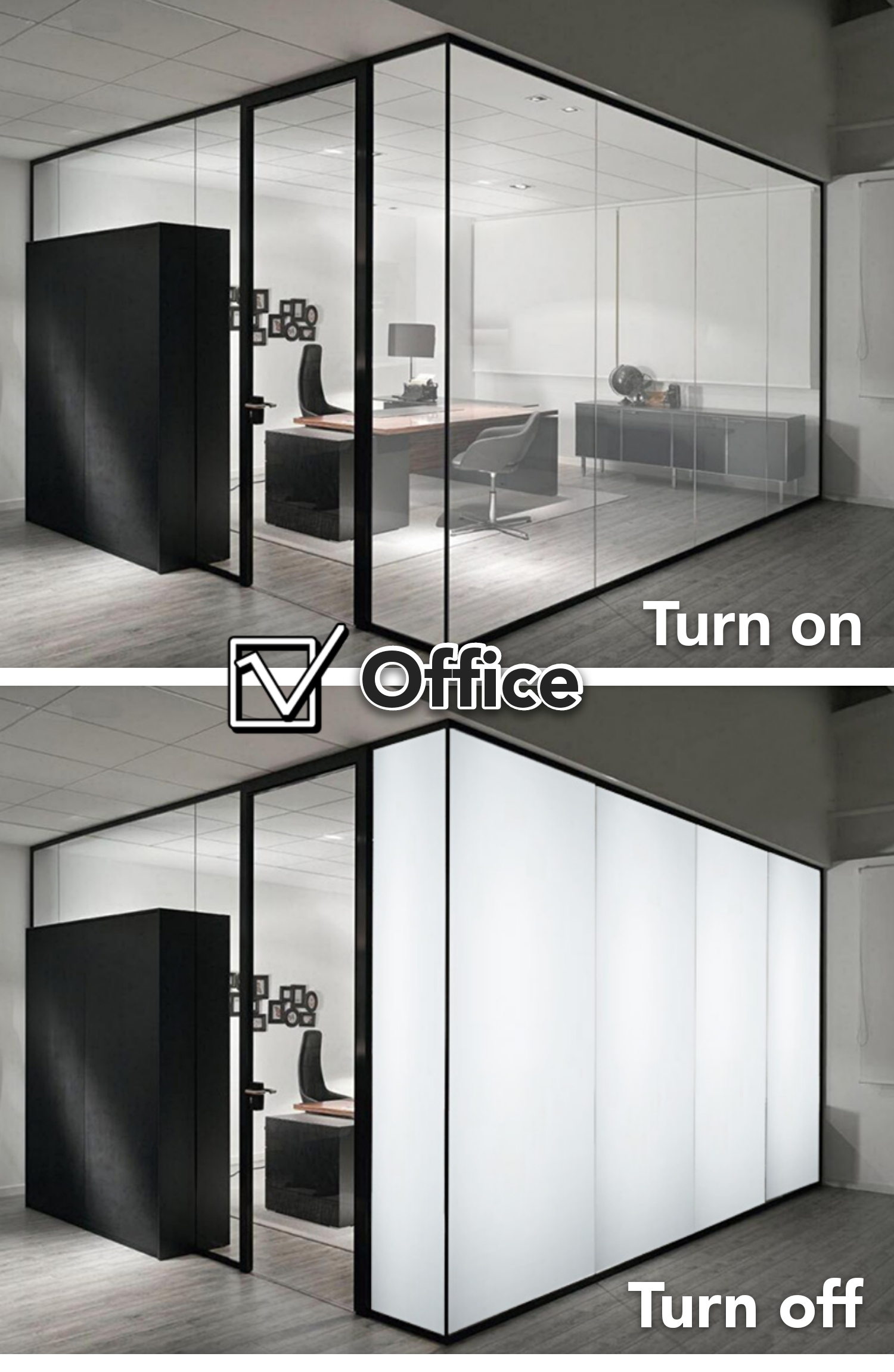 Gaoming Switchable Smart Film Electric Pdlcsmart Solar Film Electric Switchable Smart Film Glass