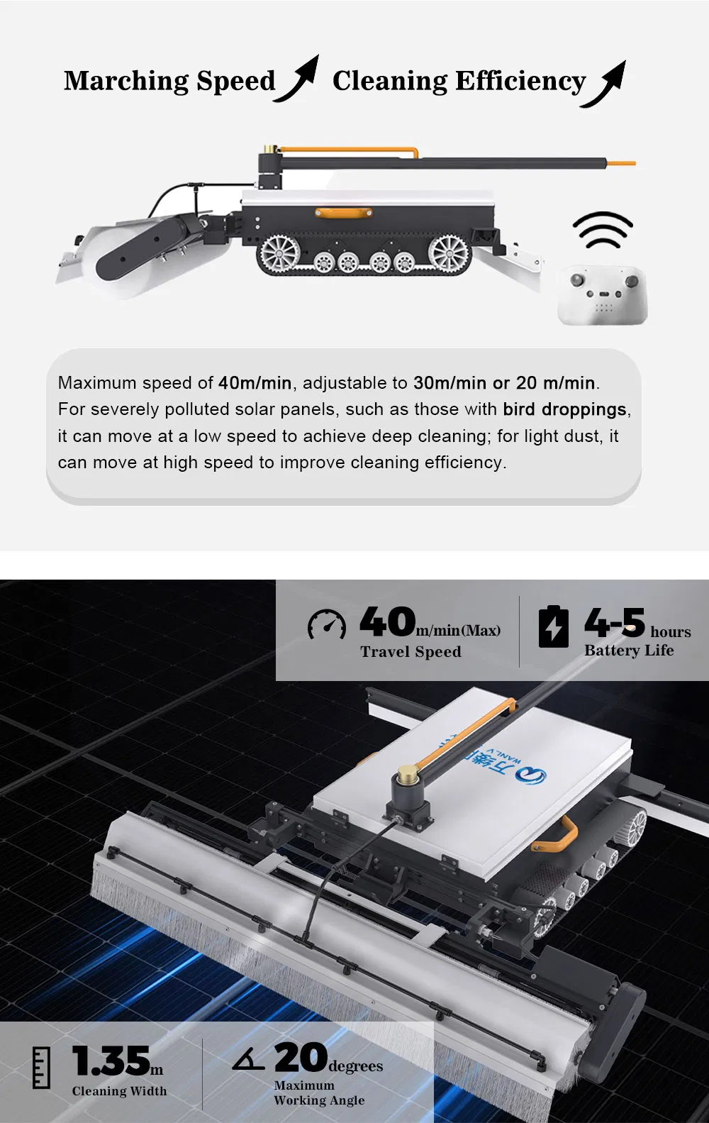 Solar Cleaning Robot Details 8