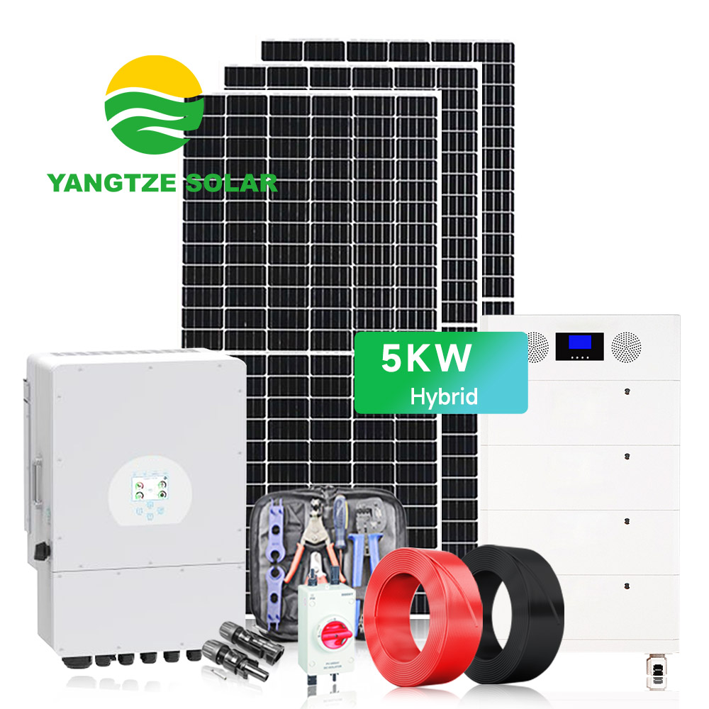Renewable Energy 5kw Hybrid Home Solar Panel System with Battery Charger