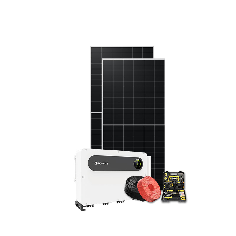 High-Efficiency Grid-Tied Monocrystalline Silicon Solar System with 50KW Capacity 220-380V Output for Industrial Commercial Use