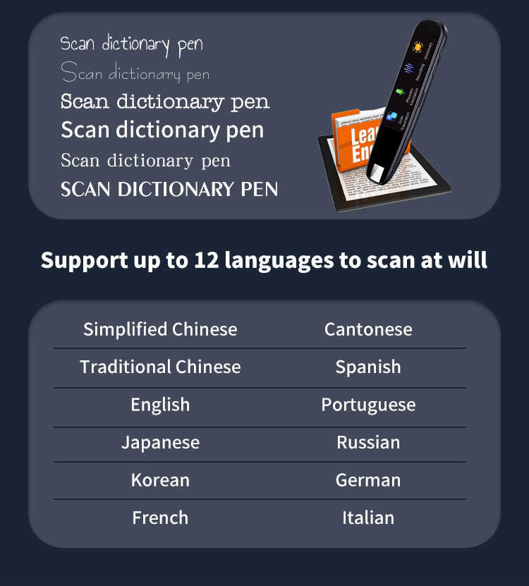 Cheap Digital Smart Online/offline Multi-language Learning Machine Text Scanning Translation Pen Translator