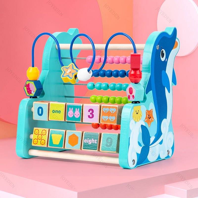 Wooden Indoor 2025 Children Educational Abacus Reset Button Rainbow Learning Toys Math Balance Game for Kids Daycare &amp; School