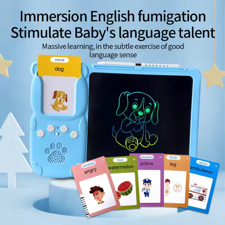 Flash Card Writing Tablet for Girls 2-6 Years Drawing Learning Toy for Toddler Speech Practice Alphabet Number Sensory Therapy