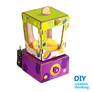 DIY Wooden STEM Toy Kit Electronic Colorful Funny Future Juicer for Ages 14+ Science Education Geometric Shape Hands-on Learning