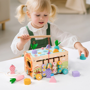 Early Childhood Shape Recognition Multifunctional Montessori Busy Ice Cream Truck Educational Toys