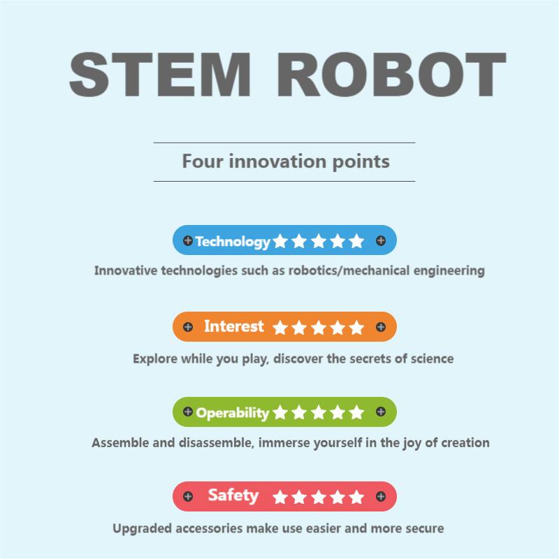 STEM Educational Toy Obstacle Avoidance Robot Science Toy for Kids DIY Toy Kit