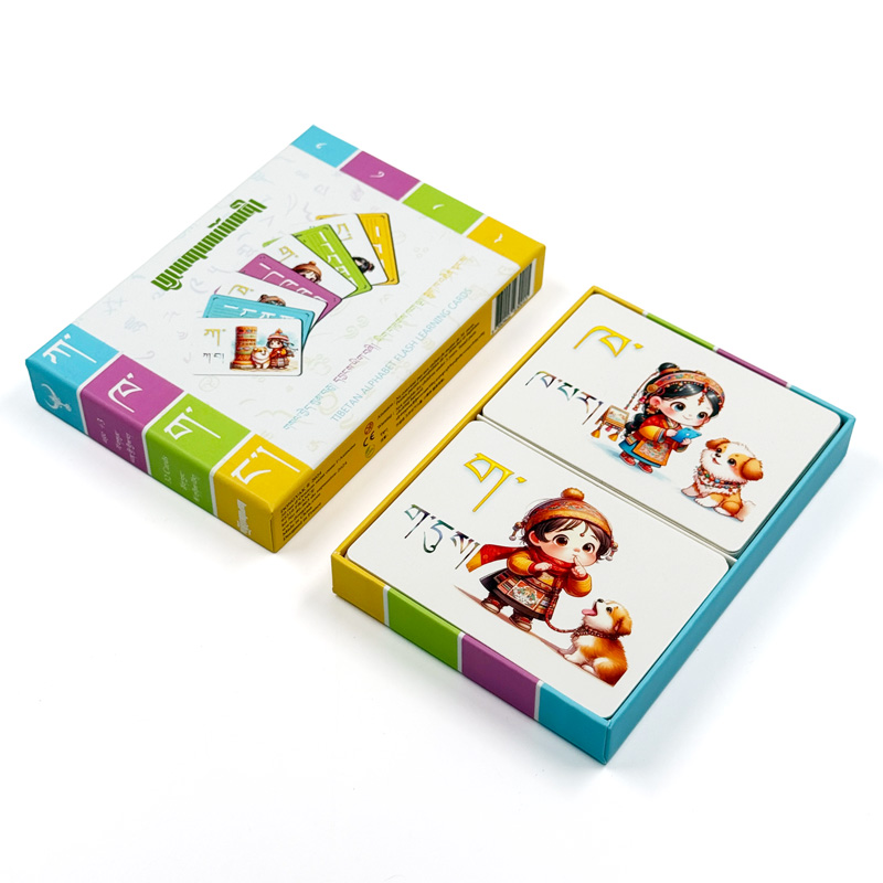 Professional Manufacturer Custom Print Arabic Alphabet Flash Card Language Learning Study Memory Flash Card Set with Box