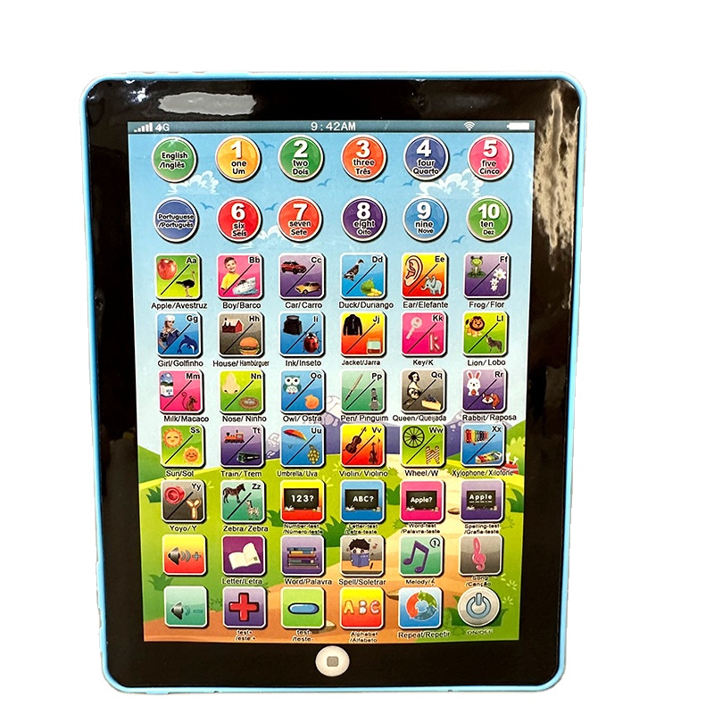 Children's Mini Learning Machine With Tablet For 5-7 Years Old English &amp; Portuguese Educational Toy Plastic