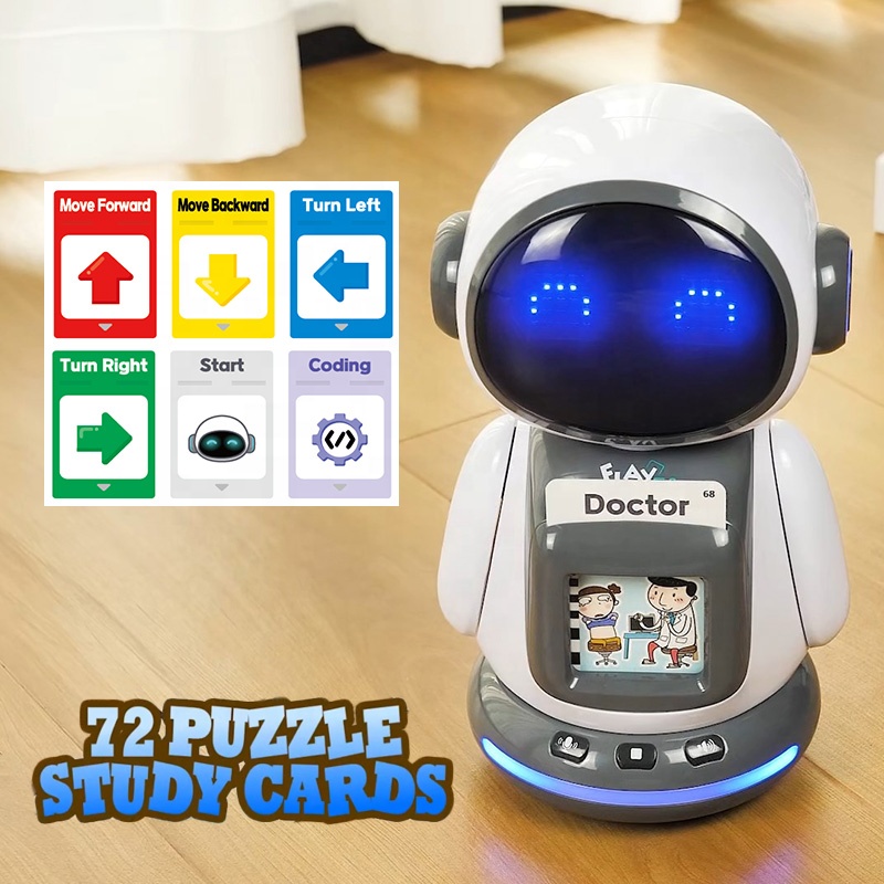 AiJH STEM Learning RC Robot Rechargeable With Programmable Actions Card Reading Remote Control Robot Toy for Kids