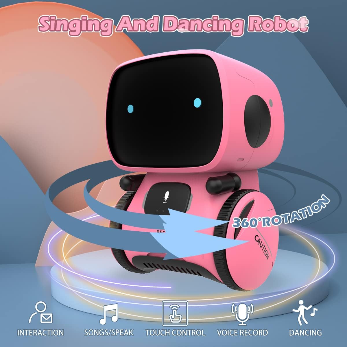 Kids Robot Toy Interactive Smart Robot with Voice Control Talking Dancing Learning Touch Sensor Compact Educational Portable Toy