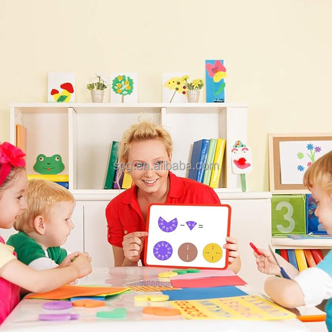 Magnetic Fraction Tiles Set Display