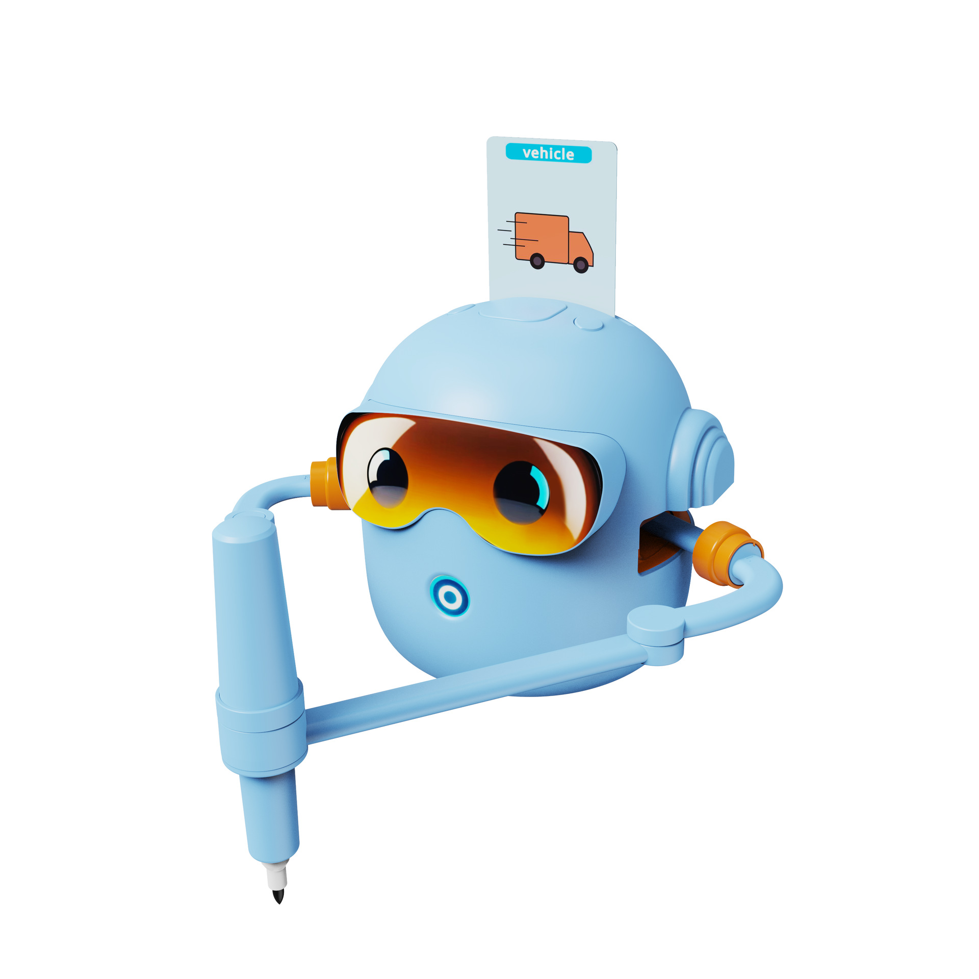 Smart Automatic Drawing Robot Toy with Magnetic Adsorption for 3-6 Year Old Children's Early Education ABS Material