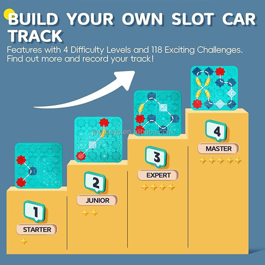 STEM Board Game 118 Levels Logical Road Builder Road Maze Parent-child Kids Educational STEM Learning Toys Changeable Car Toy
