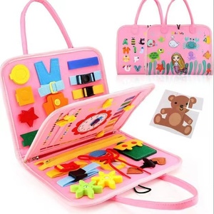 Children's DIY Educational Felt Busy Board Picture Books and Science Toys for Early Education Fun Threading