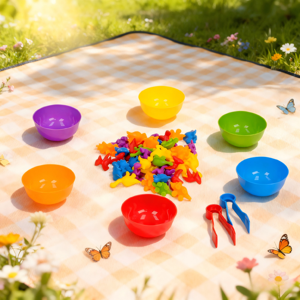 Bridge Home Plastic Color Classification Toys for Kids Early Education Montessori Math Teaching Game Set Ages 3+