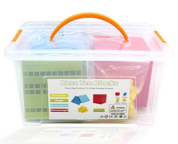 Decimal Blocks Toy Colorful Blocks Set Montessori Math Teaching Aids Toy