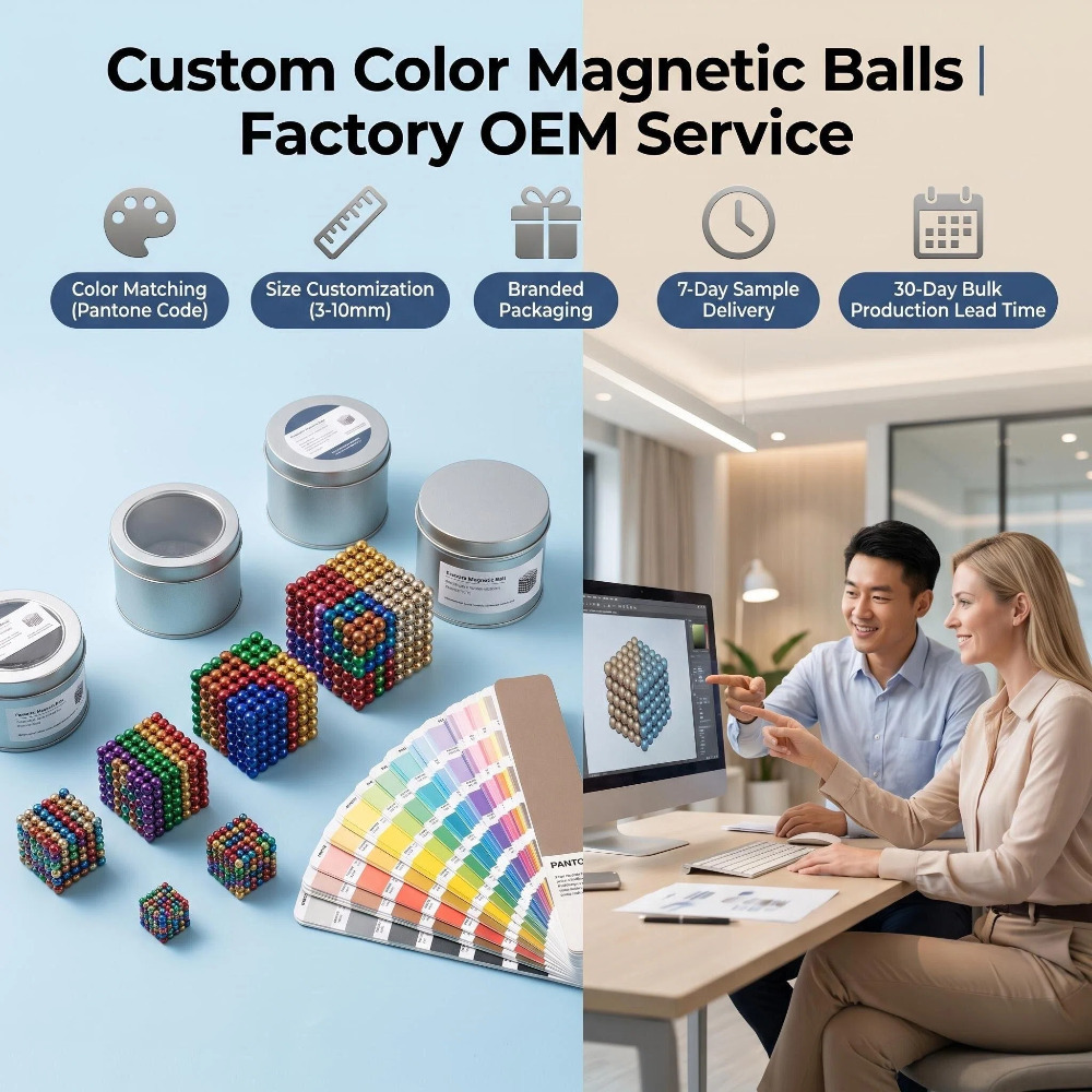 Bulk Colorful Magnetic Balls - Factory Direct DIY Magnet Sets For Party Favors Gift, Custom Color/Packaging Accepted