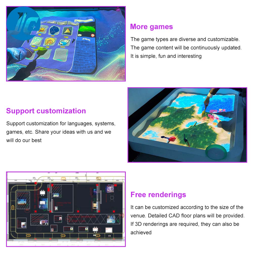 Sand Table Interactive Projection Game AR Sandbox For Kids STEM Learning Interactive Playground Projection