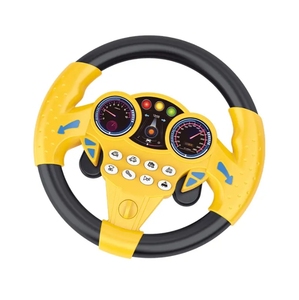 Children's Electric Steering Wheel Educational Toy Early Childhood Music Simulation Driving Plastic Suction Cup