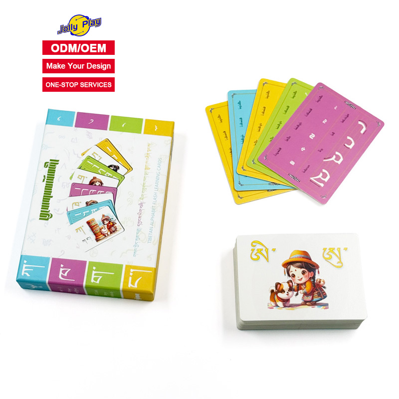Professional Manufacturer Custom Print Arabic Alphabet Flash Card Language Learning Study Memory Flash Card Set with Box