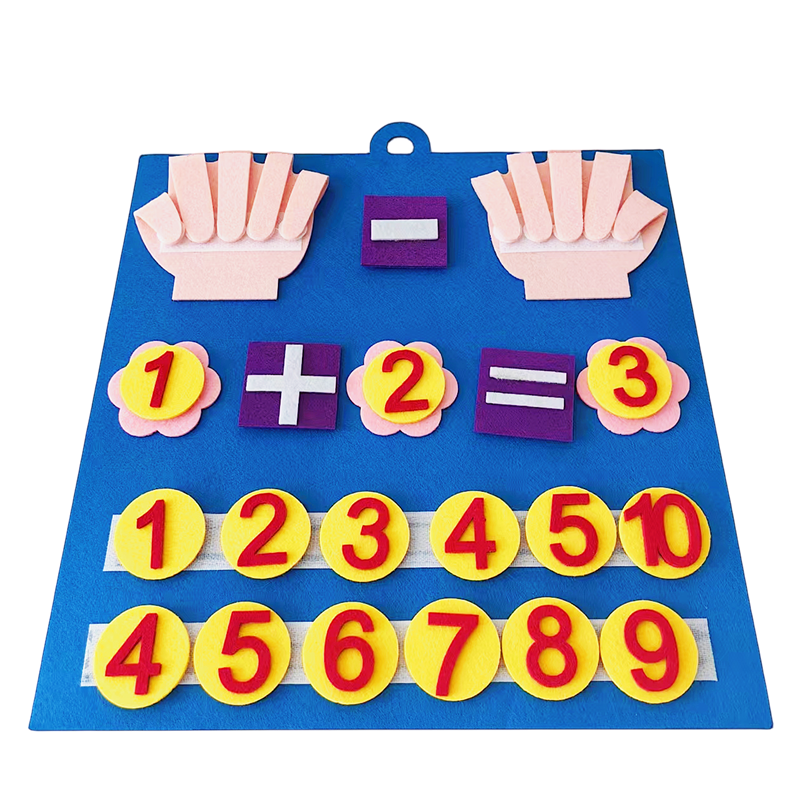 Wholesale Early Learning Toys Felt Math Toy Felt Finger Toy Set for Kids