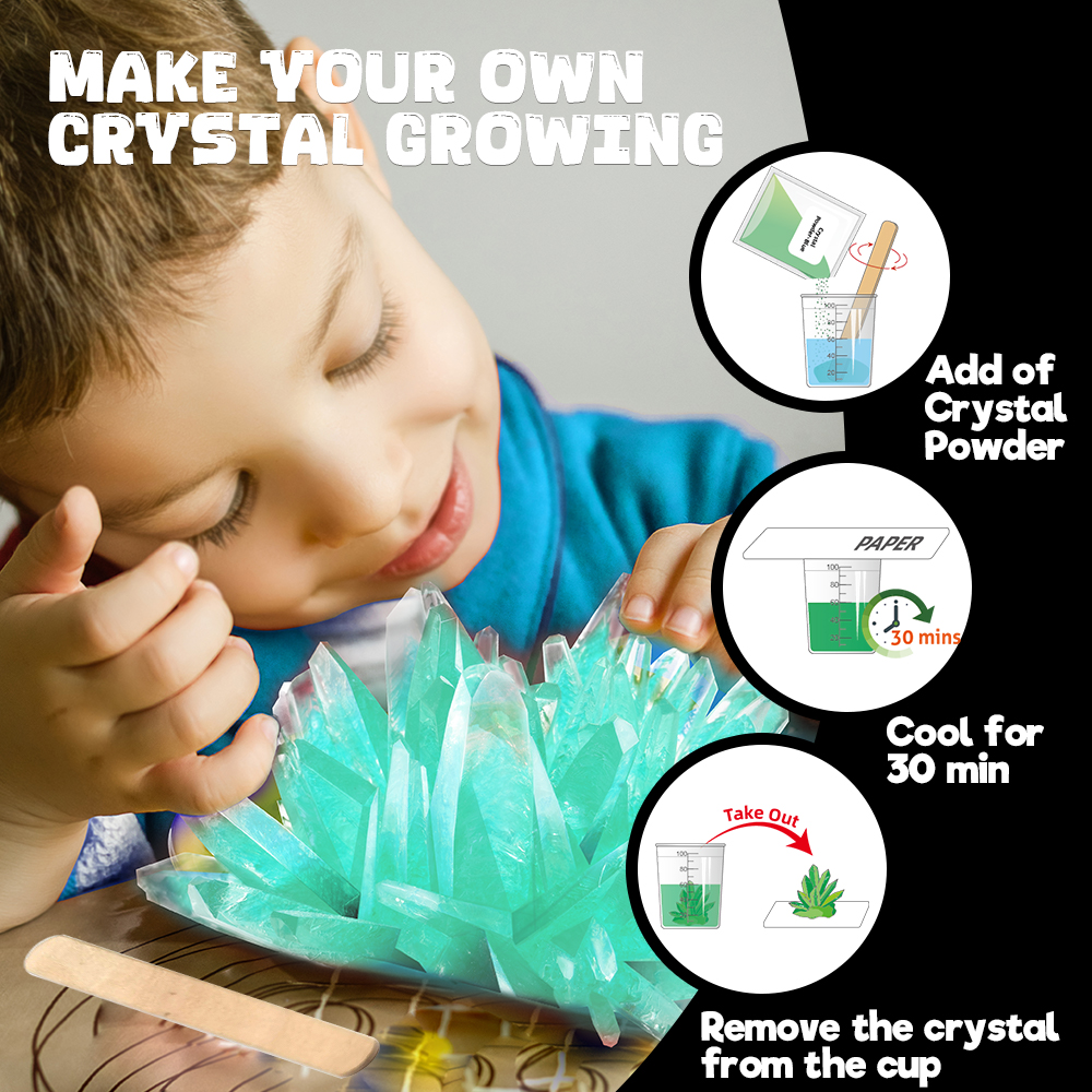 BIG BANG SCIENCE Crystal Growing Kit For Kids Arts &amp; Crafts Kits Children Educational Toys Science Experiments Gifts