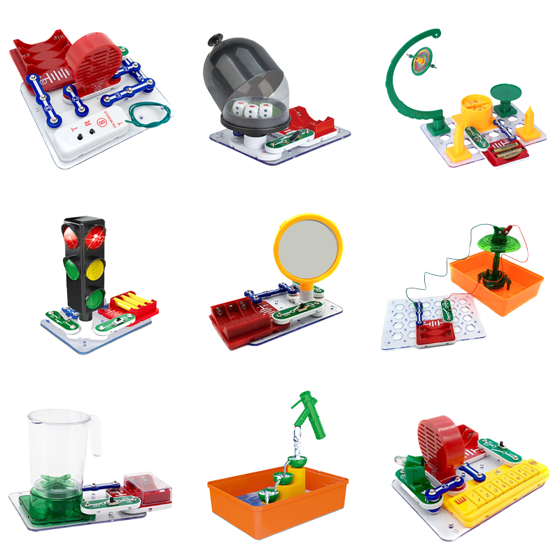 New Launched Electric Building Block Experiment Kit Stem Educational Learn Set Snapping Electronic Science Circuit Toys for Kids