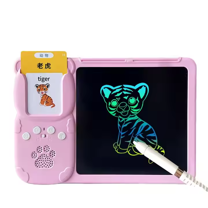 Flash Card Writing Tablet for Girls 2-6 Years Drawing Learning Toy for Toddler Speech Practice Alphabet Number Sensory Therapy