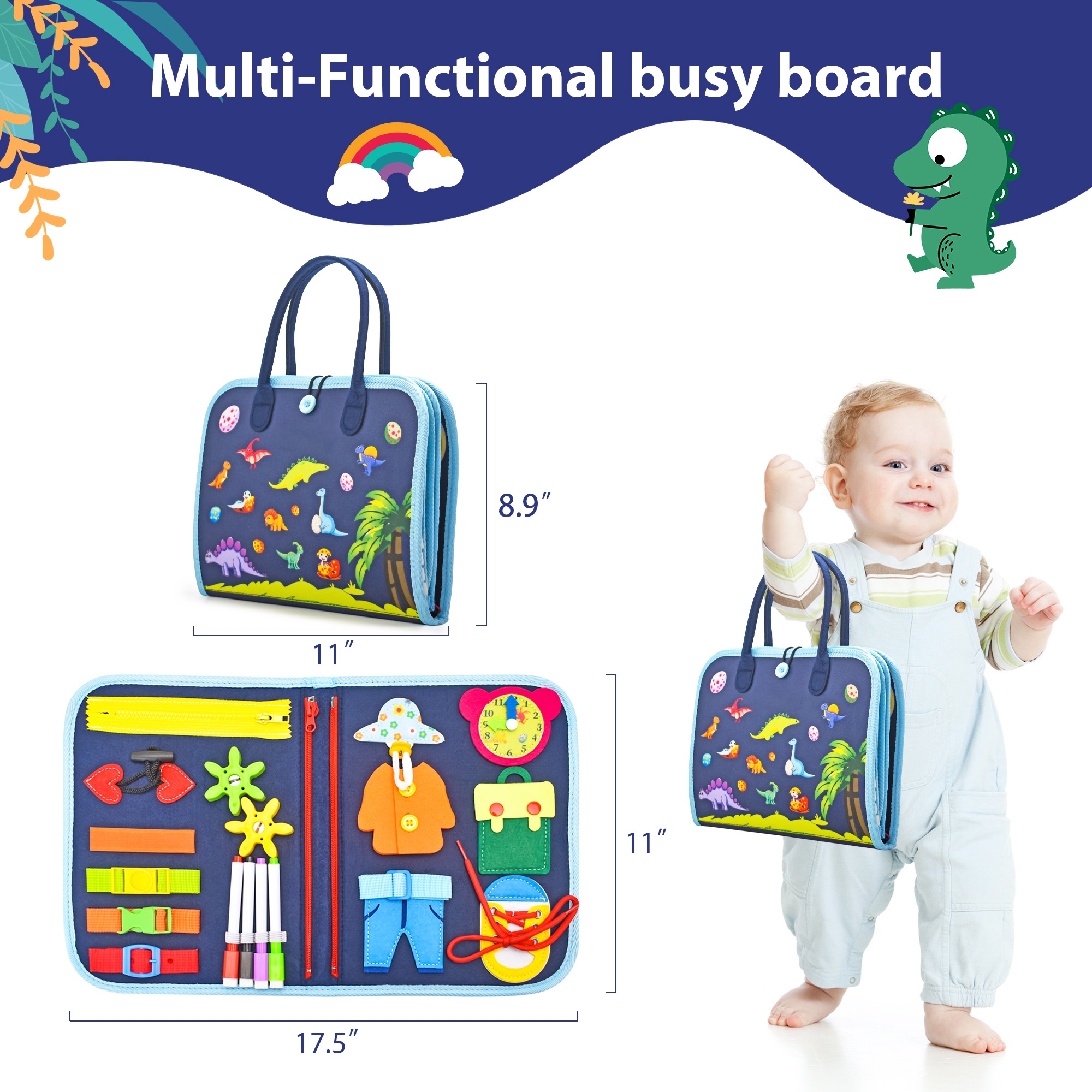 Felt Learning Board For Children's Early Education Busy Board For Toddlers Montessori Educational New Felt Busy Board Quiet Book