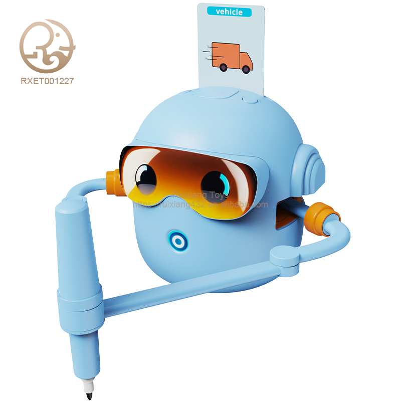 Interactive Plastic Drawing Robot Toy for Kids Early Educational English Toy Encouraging Intelligence &amp; Enlightenment