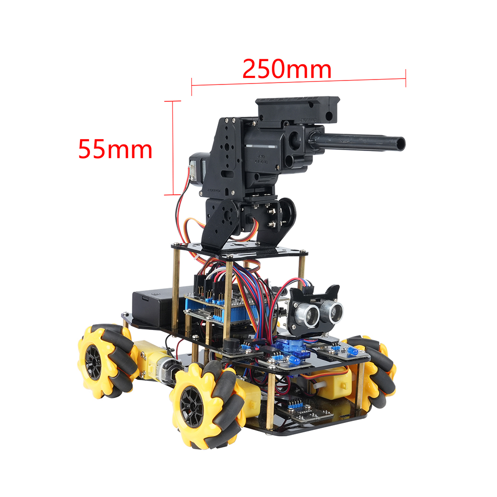 ACEBOTT DIY Smart Robotics Car ESP32 Remote Control Water Ball Launcher Educational STEM Coding Learning Toy for Arduino