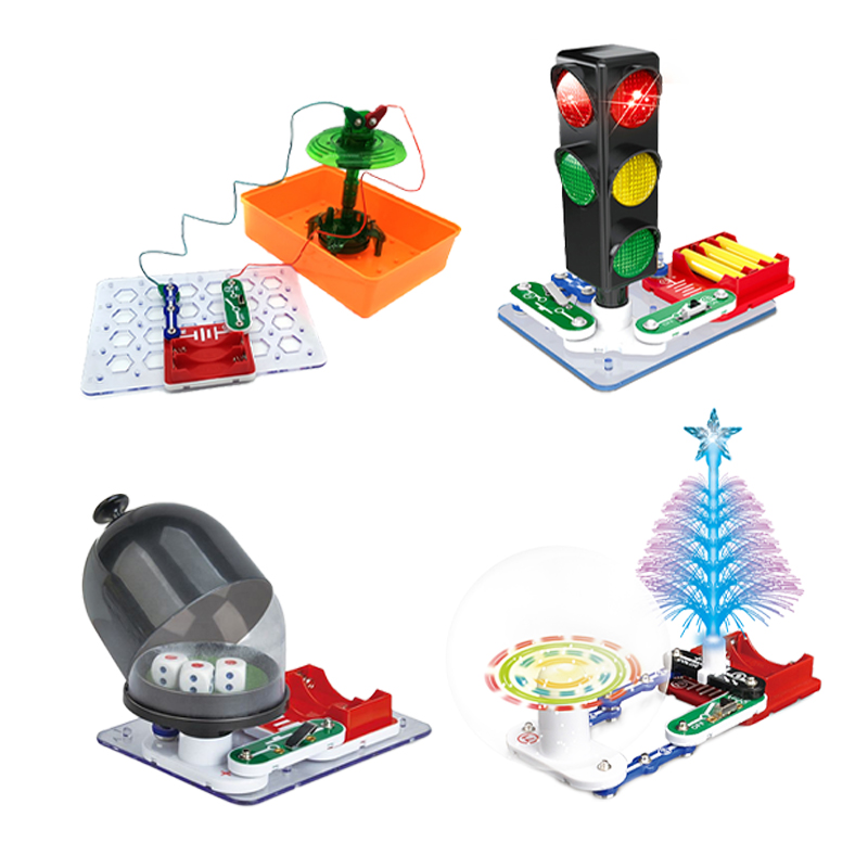 New Launched Electric Building Block Experiment Kit Stem Educational Learn Set Snapping Electronic Science Circuit Toys for Kids