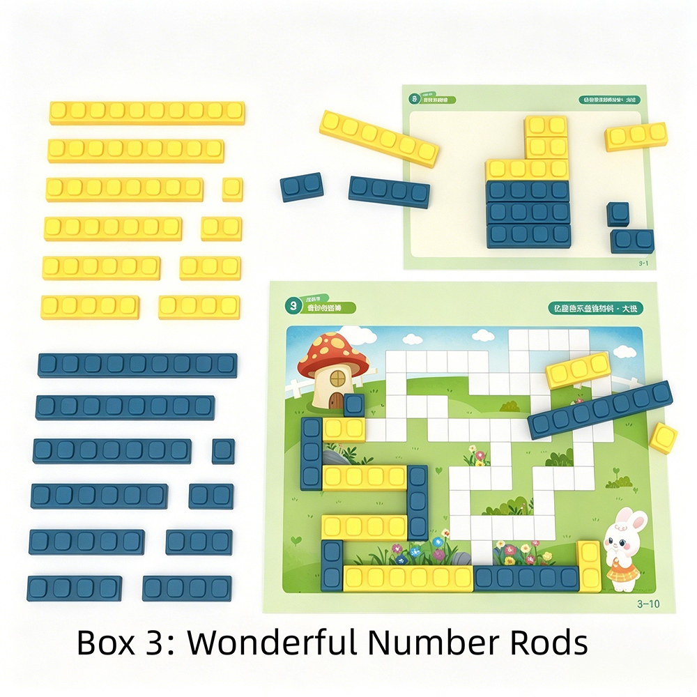 Eight Kinds Preschool Math Logic Game Package Multifunctional Early Learning Toy For Kids 5 6 Years Old