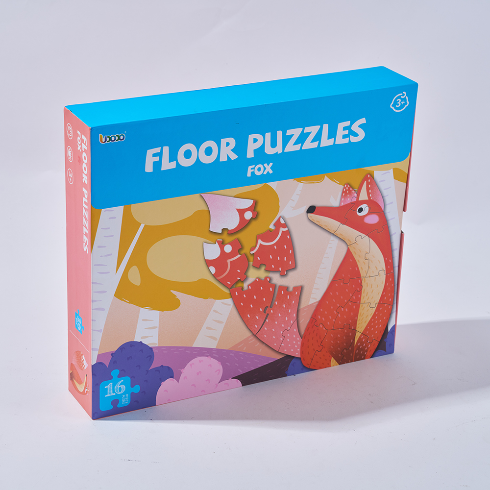 Fox Animal Floor Puzzles Educational Cognitive Learning Paper Jigsaw Puzzles for Early Childhood Development