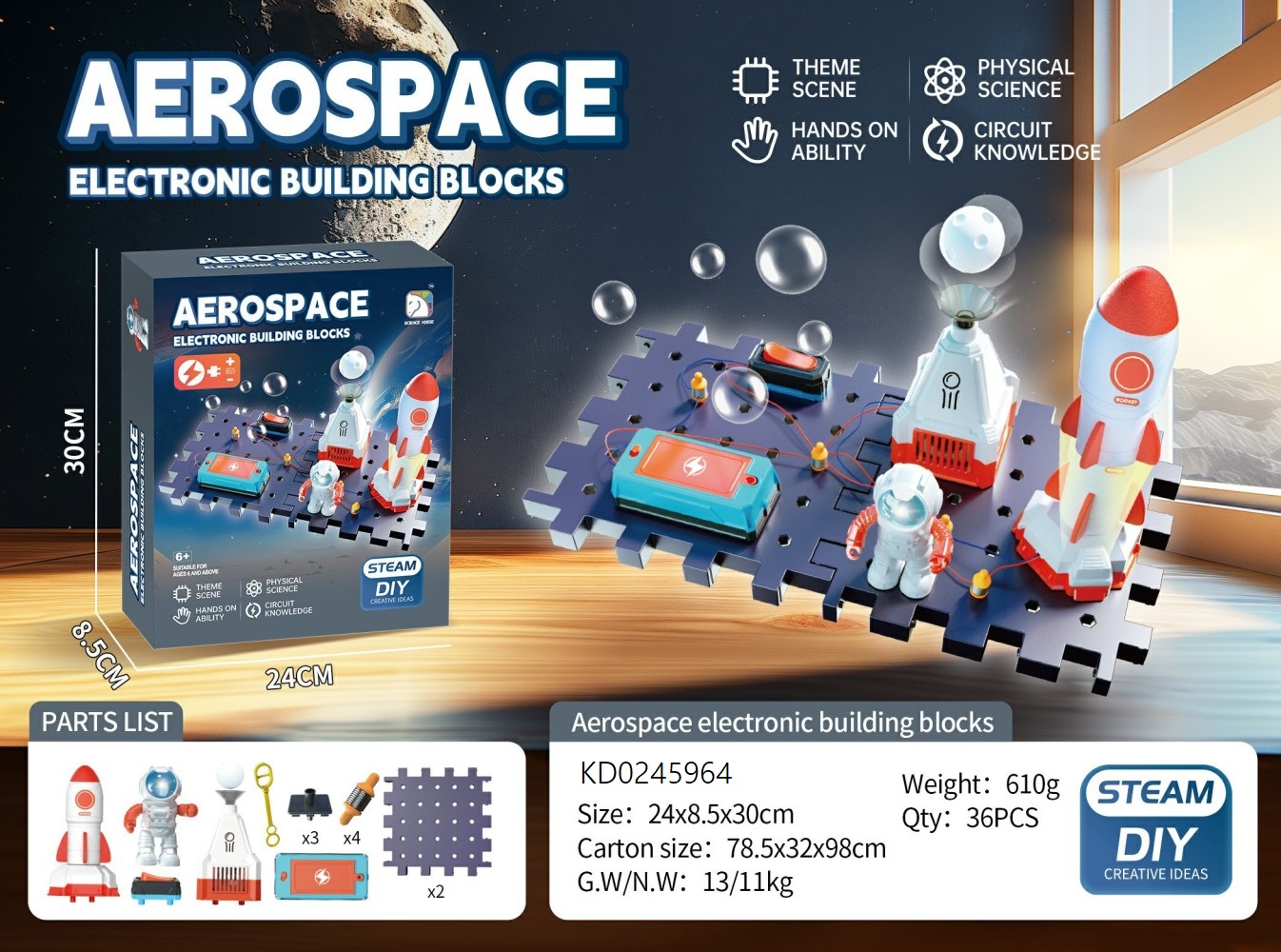 Educational Toy Science Exploration Experiment Kits Physics Kids Build It Stem Activity Circuit Toy Electronic Building Blocks