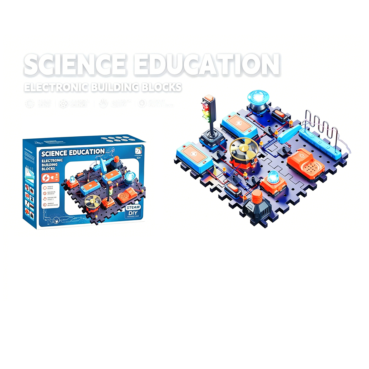 Educational Toy Science Exploration Experiment Kits Physics Kids Build It Stem Activity Circuit Toy Electronic Building Blocks