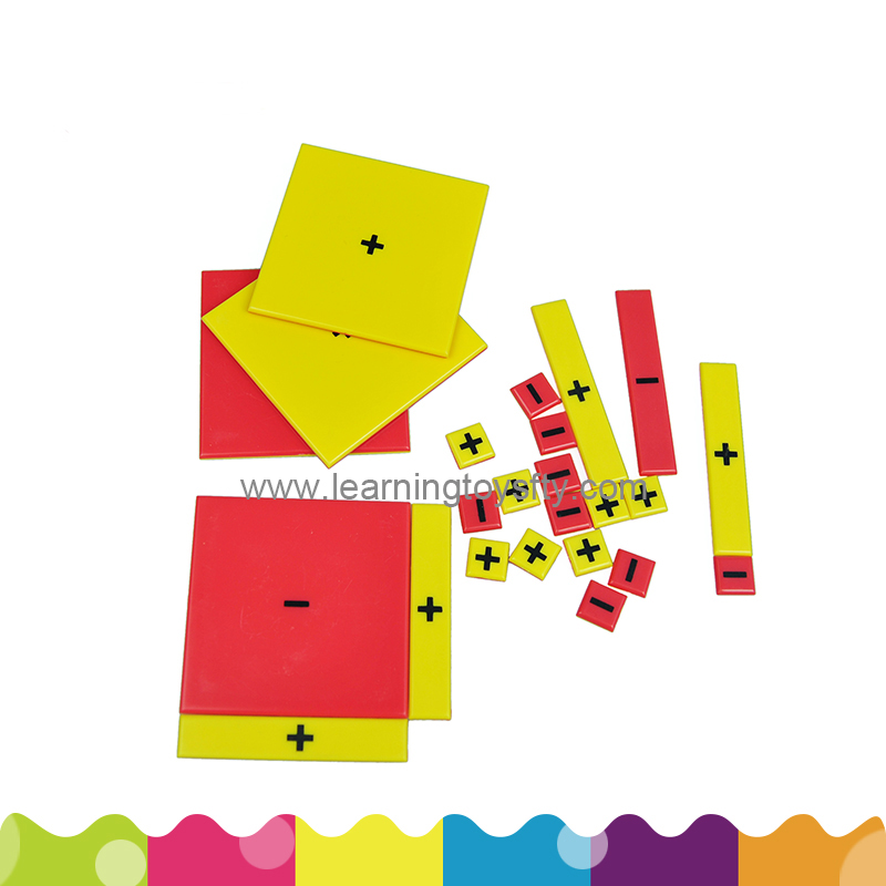 Deshen Set of 32pcs Plastic Algebra Tiles Student's Math Manipulatives &amp; Preschool Educational Toys for 2-13 Years Unisex