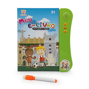 Portuguese-English Dual Language Touch and Talk Children's Educational Toy with Sound Interactive Book for Kids
