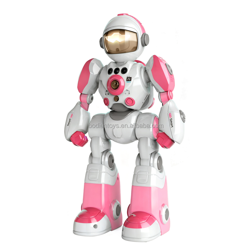 Children's Educational Gift Remote Control Intelligent Robot Toy Plastic Battery Operated with Light &amp; Sound
