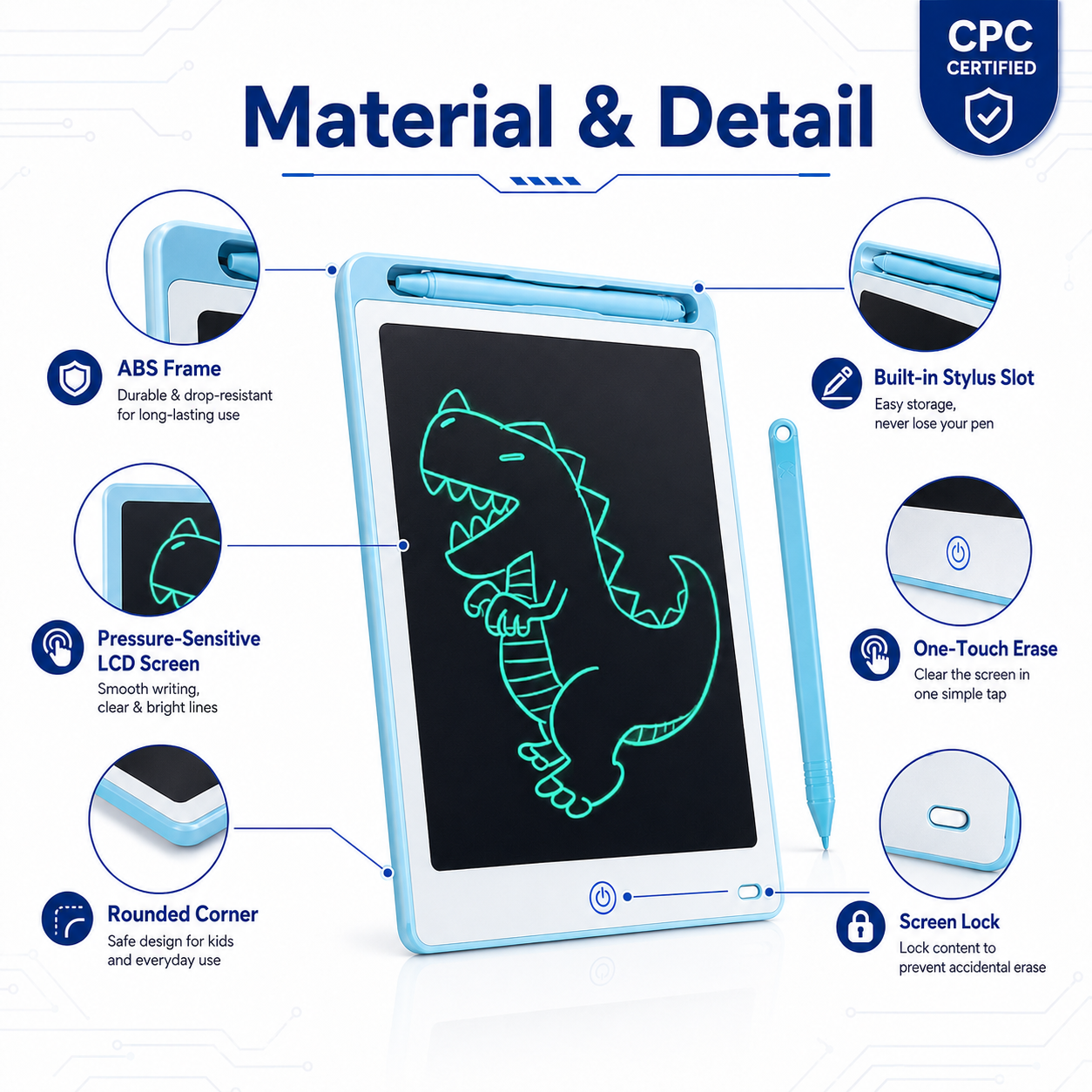 LCD Writing Board Digital Doodle Drawing Pad Kids Toy LCD Writing Tablet