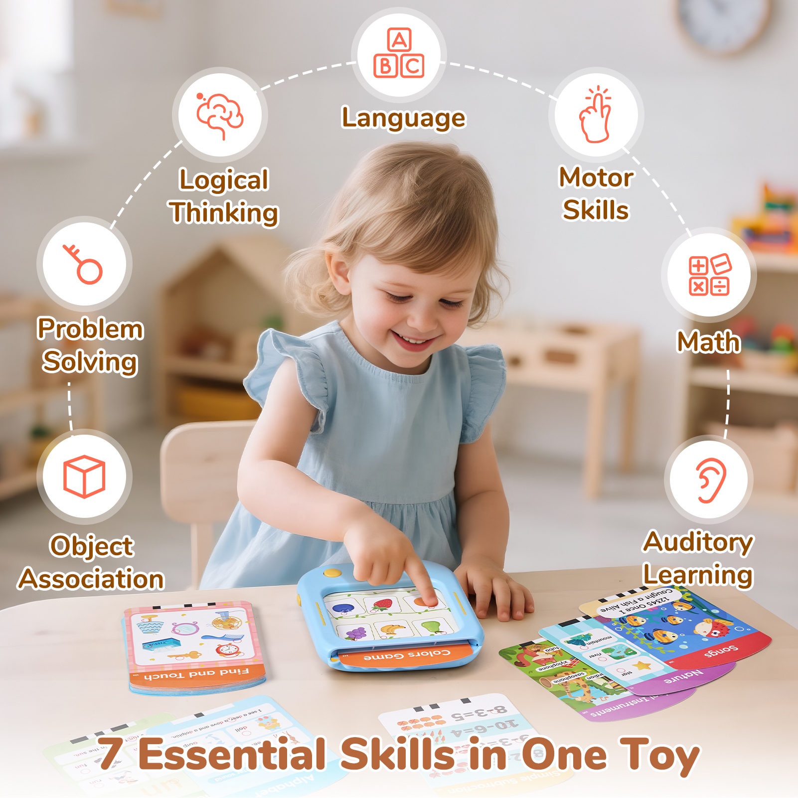 Joycat Sound Toys Flash Cards Machine Toddlers Educational Learning Enlightenment Interactive Toy For Kids Gifts