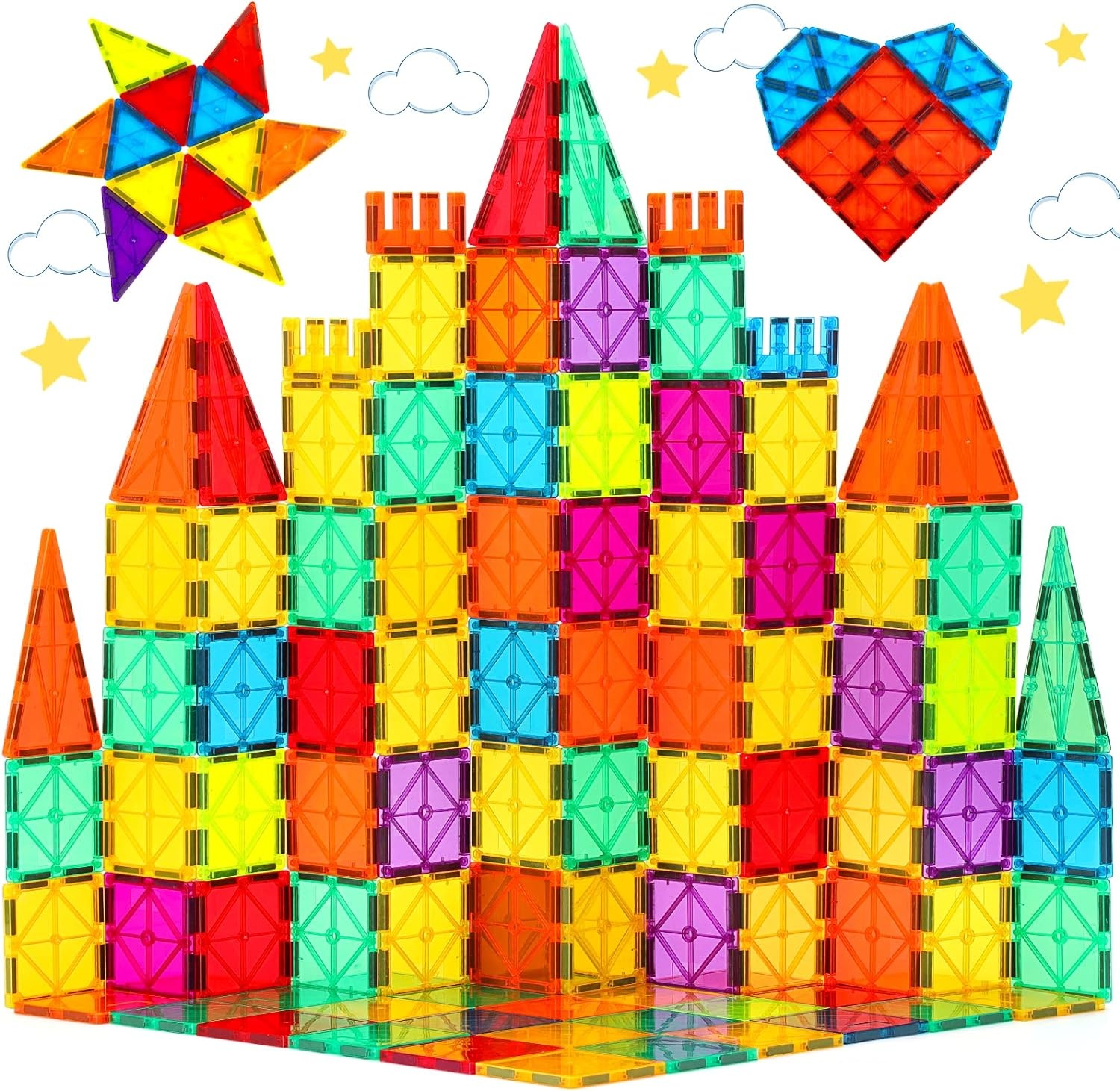 Creative Children Toy Magnetic Tiles Kids Early Education 3D Magnetic Building Tiles Educational Magnetic Building Blocks Tiles
