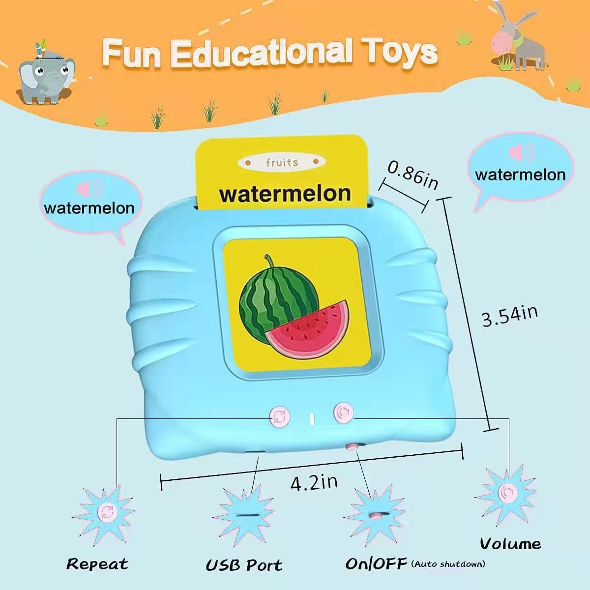 Intelligent Card Early Childhood Education Learning Machine Talking Flash Card